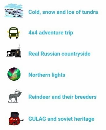 Arctic adventure tour highlights Arctic adventure tour highlights