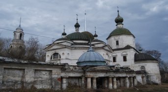 Monastery in the Russian countryside Monastery in the Russian countryside
