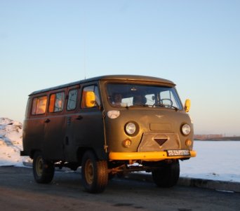 UAZ 452 jeep or just Russian military vehicle UAZ 452 Russian military van