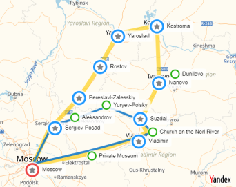Golden Ring Itinerary Golden Ring Itinerary
