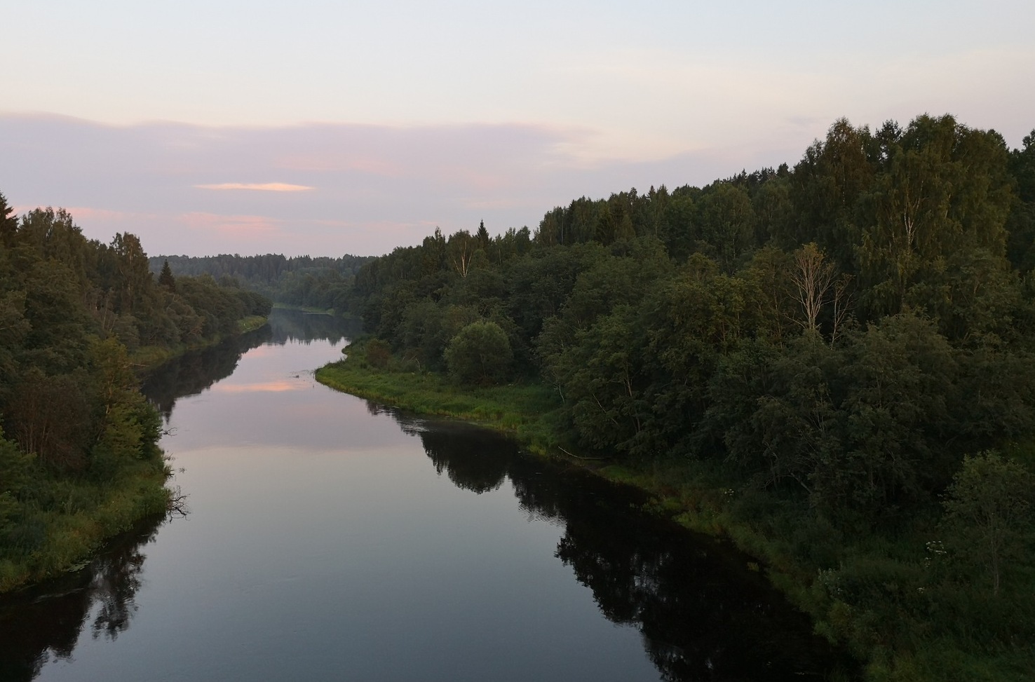 On the bank of the Russian Village